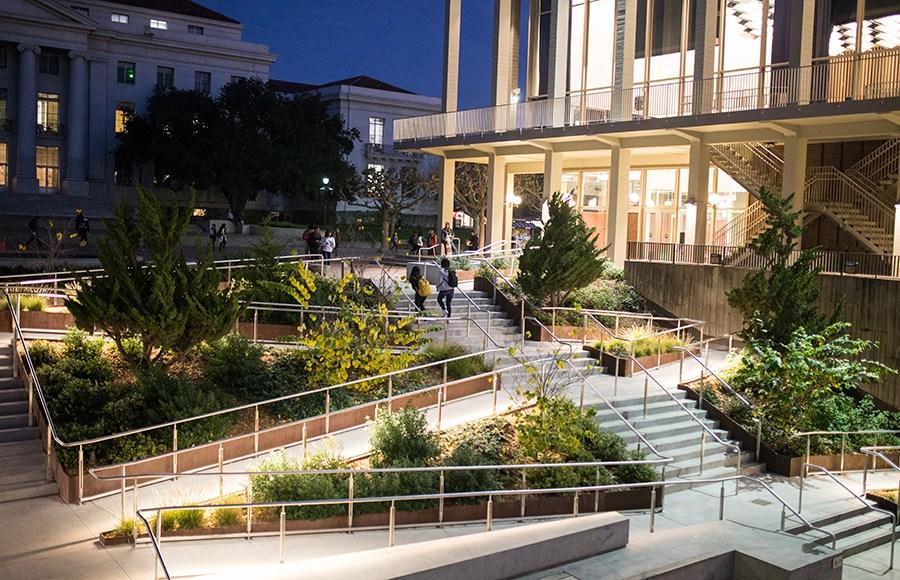 Lower Sproul Plaza ramp to Upper Sproul Plaza