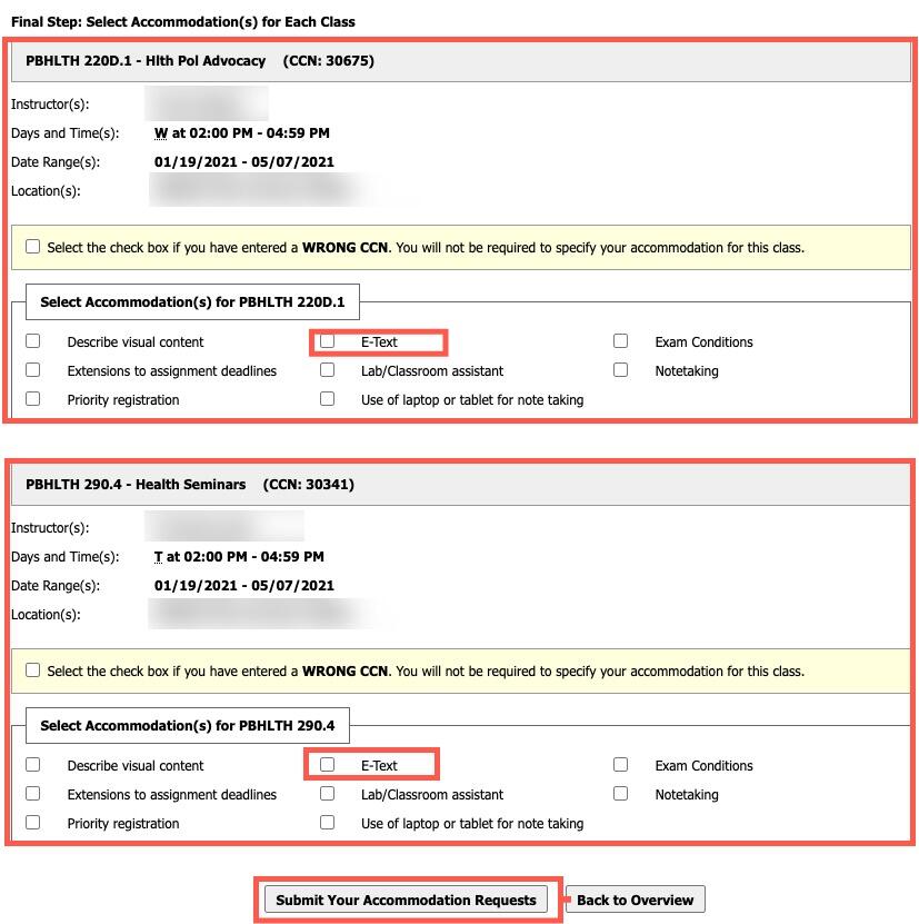 AIM - Selecting Accommodations.